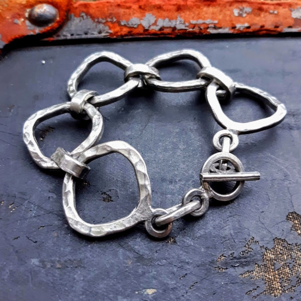Vintage Pewter Bracelet by LYSGARDS Denmark